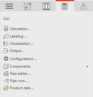 Analyse tab gas Linear Revit