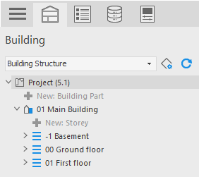 Building structure in LINEAR Building