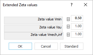 Dialog "Zeta-Values Advanced" in LINEAR Building