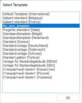 Select template Linear Building
