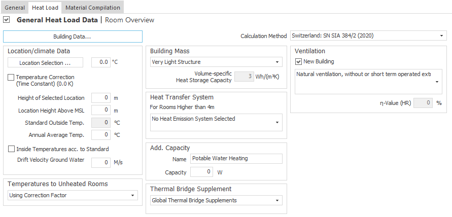 Heat load Building Linear