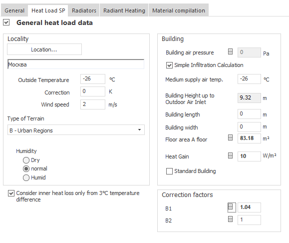 Heat Load SP Linear Revit
