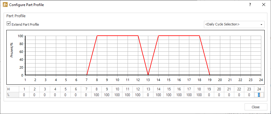 Create part profile Linear Building