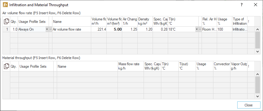 Dialog infiltration material throughput Linear Building