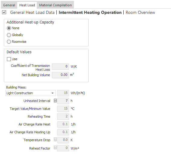 Intermittent heating operation Linear Building