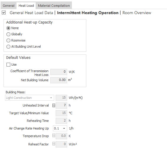 Intermittent heating operation Linear Building