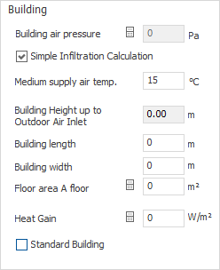Building heat load SP Linear Building