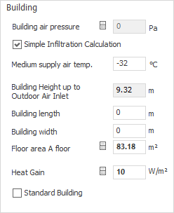 Heat load general building load data Linear Building