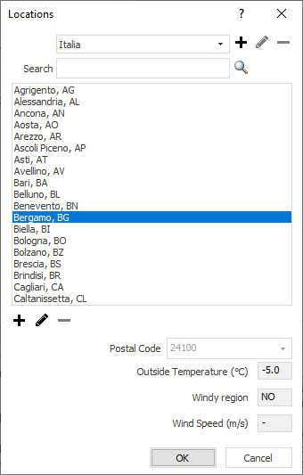 Dialog location Linear Building