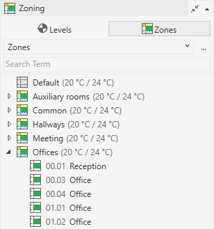 Section zoning Linear Revit
