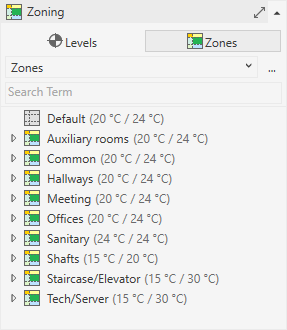 Section zoning Linear Revit