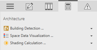 Analysis tab of the discipline Architecture in the LINEAR Solutions for Autodesk Revit