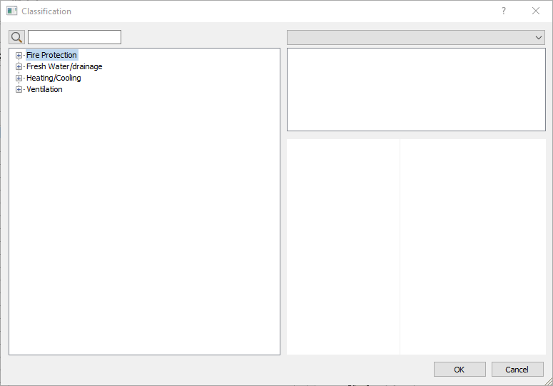 Classification dialog in the LINEAR Solutions for Autodesk Revit