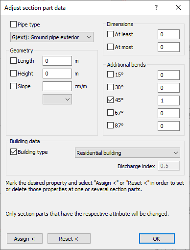 Define pipe section data Linear Revit