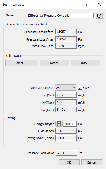 Technical data differential pressure controller Linear Revit