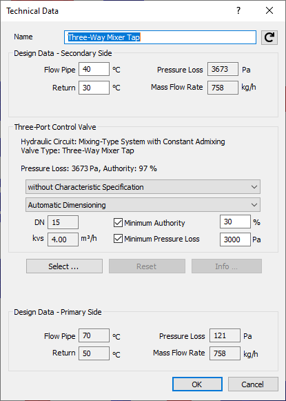 Technical data mixing valve Linear Revit