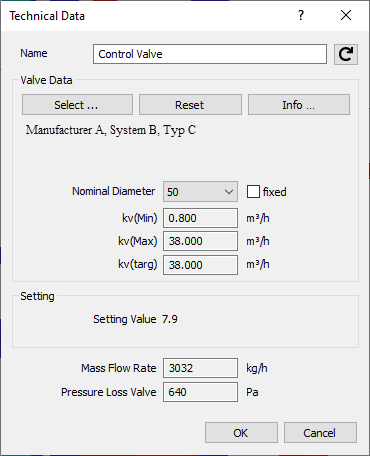 Technical data control valve Linear Revit