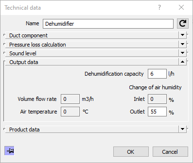 Dialog Technical Data LINEAR Revit
