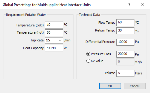 Global Settings Heat Interface Unit Linear Revit