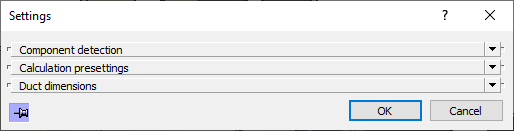 Dialog Settings in Ventilation of the LINEAR Solutions for Autodesk Revit