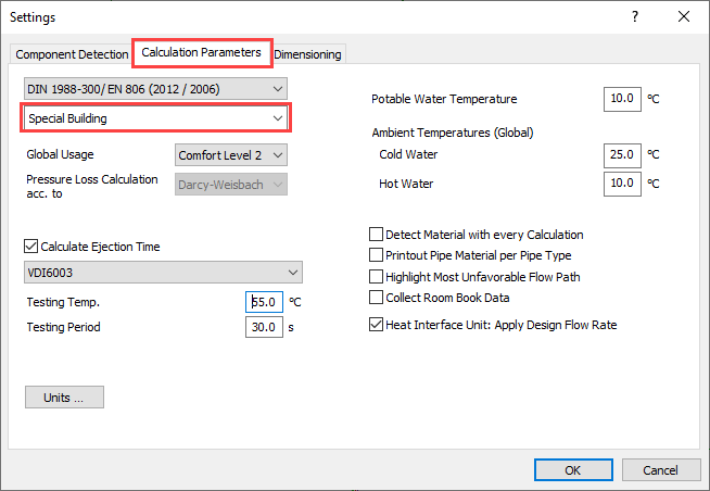 Settings Linear Analyse