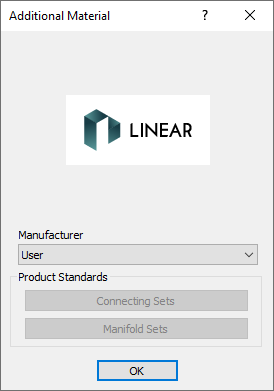 Additional Material Dialog LINEAR