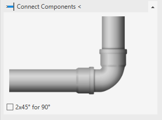 Waste water connect components Linear Revit
