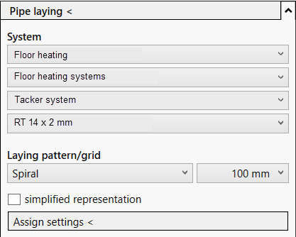 Pipe laying Radiant Heating cooling Linear Revit