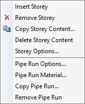 Context menu pipe run Linear Smartplan