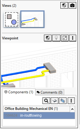 View including linked component