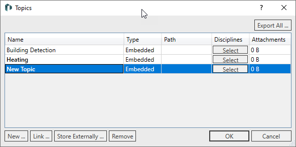 Dialog Topics in the LINEAR Solutions for Autodesk Revit