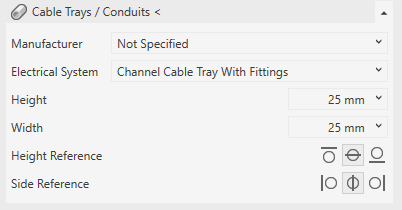 “Cable routes / empty conduits” area of the electrical trade in the LINEAR Solutions for Autodesk Revit