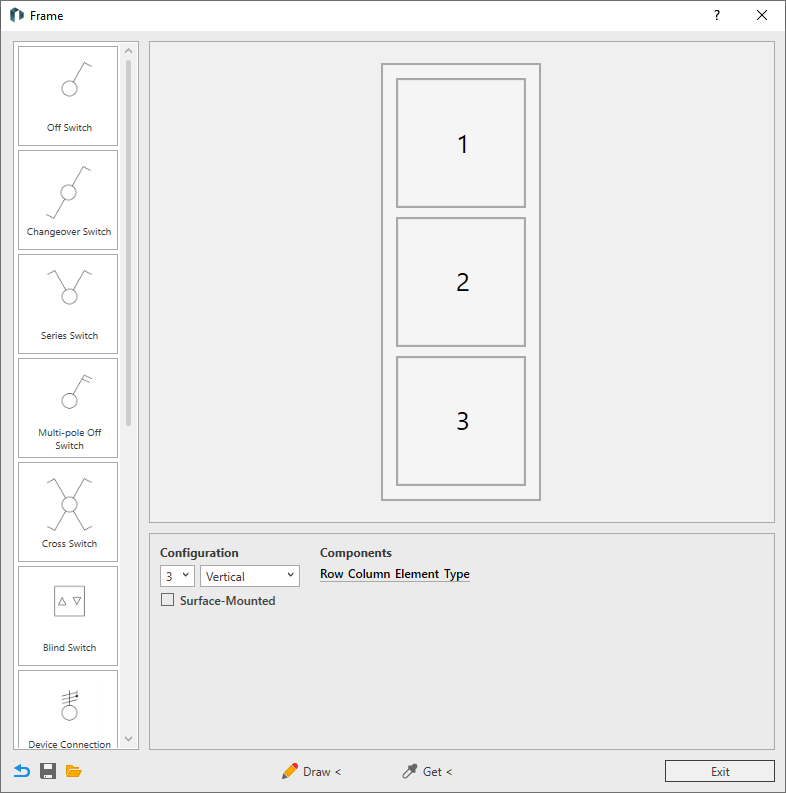Dialog Frame in the Electrical Discipline of the LINEAR Solutions for Autodesk Revit