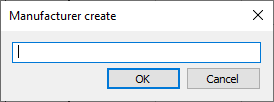 Dialog create manufacturer Linear Revit