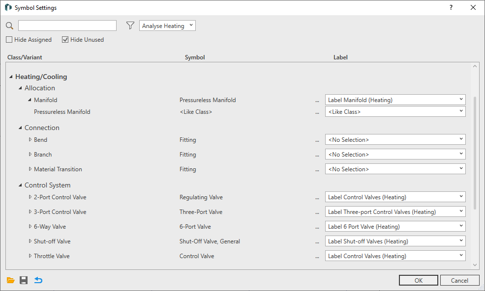 Dialog Symbol Settings in the LINEAR Solutions for Autodesk Revit