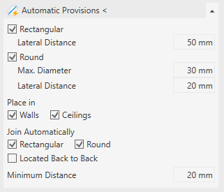 Provision of voids breakthrough Linear Revit