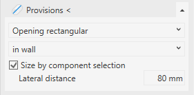 Menu provisions void planning Linear Revit