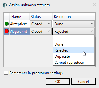 Assign unknown status Linear Revit