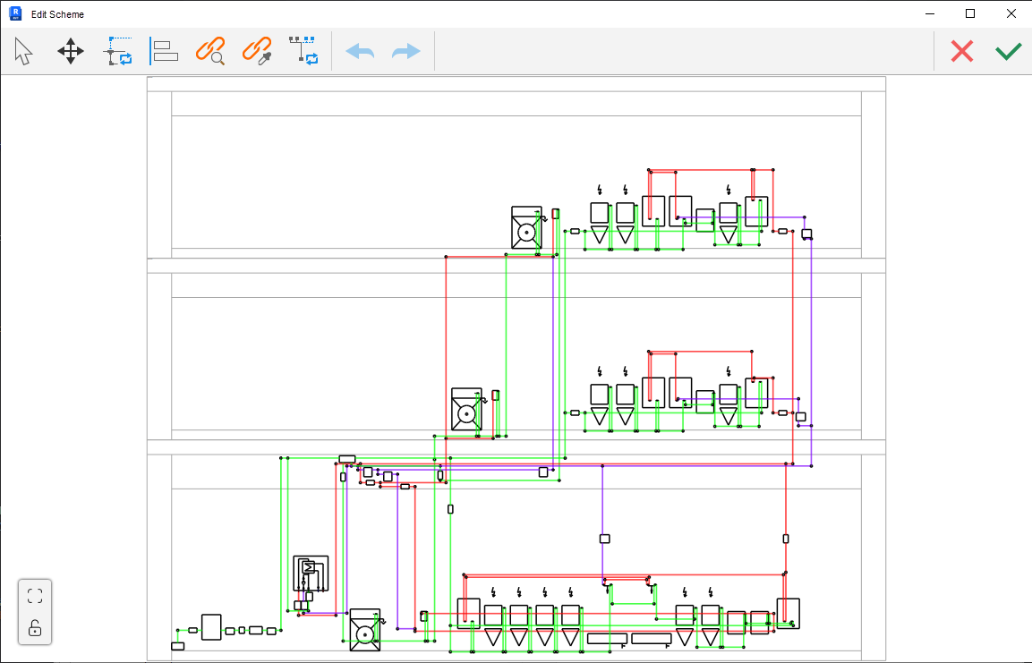 Edit Scheme dialog in the Workflow Scheme of the LINEAR Solutions for Autodesk Revit