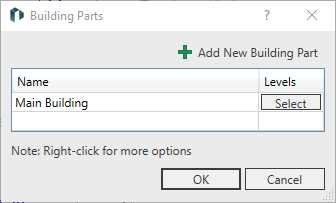 Building Parts Dialog