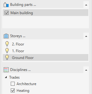 Project tab with the settings for the unassigned view