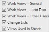 Context menu for filtering the appropriate views in the LINEAR Solutions for Autodesk Revit